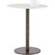 Enco White and Antique Gold Bar Table